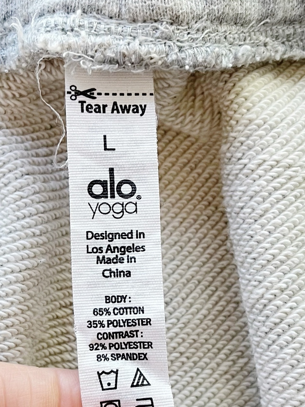 BOGO! ALO Yoga Distressed Ripped Sweatpants Heather Gray Size Large - Picture 10 of 10